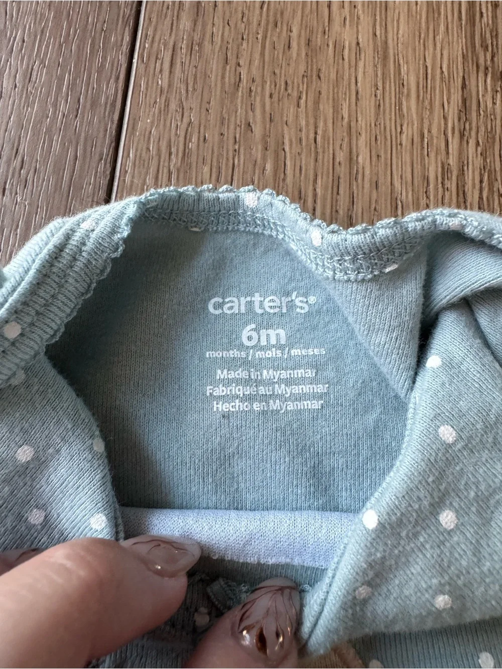 Daddy's Girl Polka Dot Baby One-Piece Bodysuit - Blue